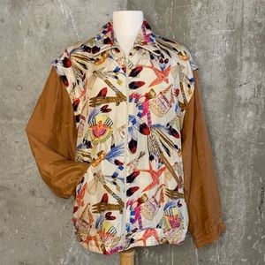 Vintage Oleg Cassini silk windbreaker